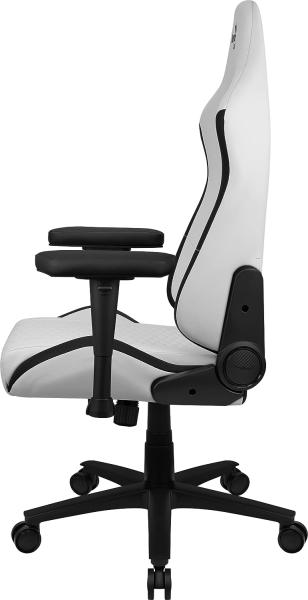 Aerocool CROWNMOONSW Weiß, Ergonomischer Gaming Stuhl, Verstellbare Kissen, Premium Kunstleder Bild 4