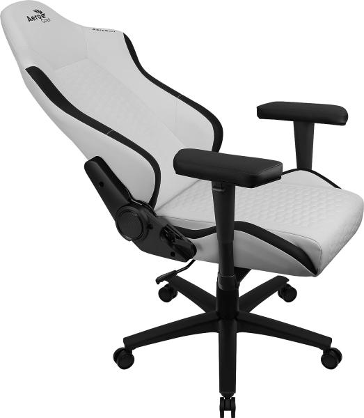 Aerocool CROWNMOONSW Weiß, Ergonomischer Gaming Stuhl, Verstellbare Kissen, Premium Kunstleder Bild 5