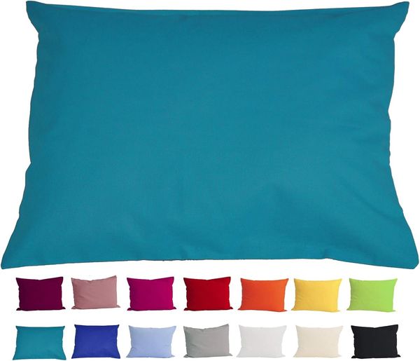 Kissenbezug ca. 40x60 cm petrol 100% Baumwolle beties "Basic"