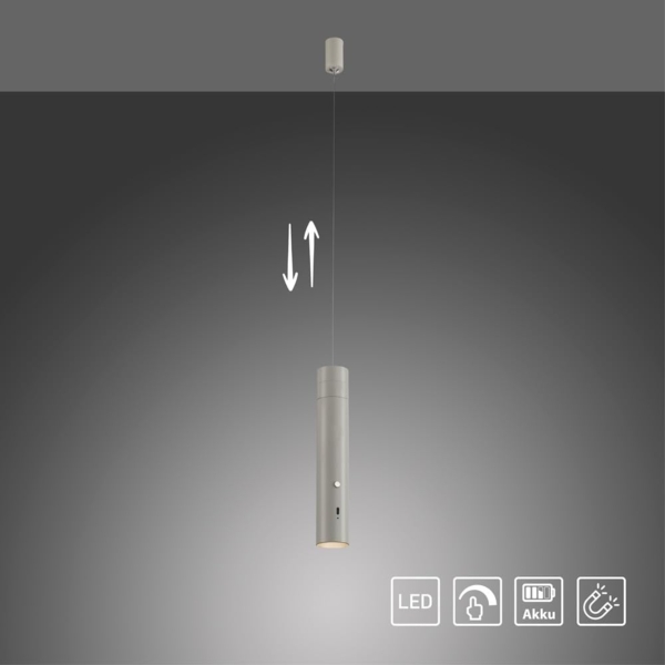 JUST LIGHT Pendelleuchte ATTACH, Dimmfunktion, LED fest integriert, Warmweiß, Akkuleuchte Bild 8