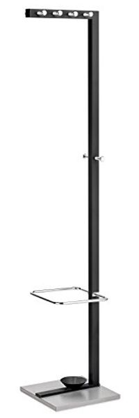 ALCO Standgarderobe Metall lackiert 35 x 36 x 178 cm schwarz