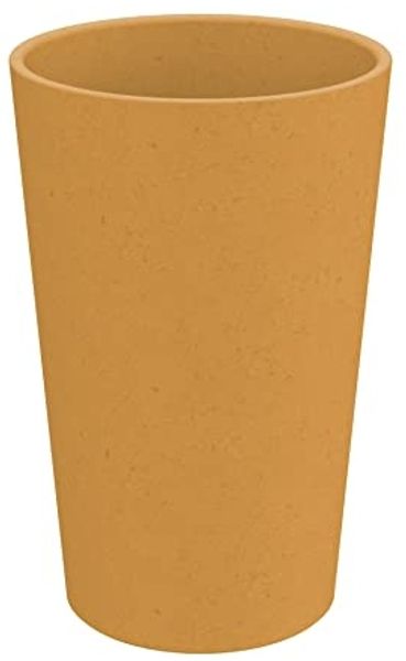 Koziol Becher 2er-Set Connect Cup L, Trinkgläser, Kunststoff-Holz-Mix, Nature Wood, 350 ml, 7022702