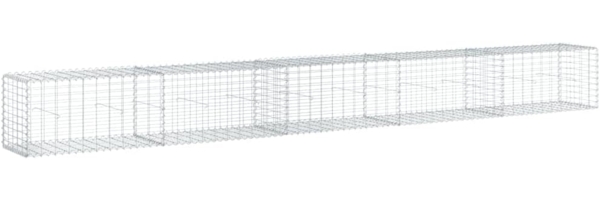 vidaXL Gabione mit Deckel 500x50x50 cm Verzinktes Eisen 3295136