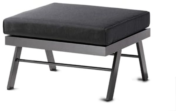 Sieger Auckland Loungetisch/Hocker/Eckteil mit Polyesterbeschichtung, Aluminium Eisengrau 72 x 47 x 72 cm