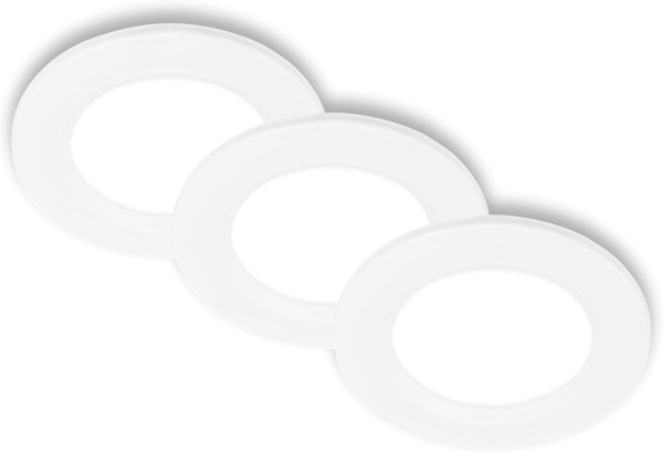 Briloner LED Einbauleuchte Jeft 3er Set 3x 3W, 330lm Kunststoff weiß