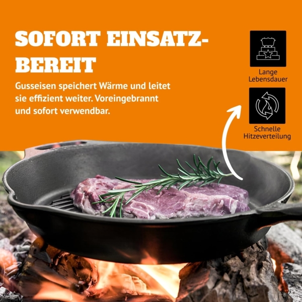 PETROMAX PETROMAX Grillpfanne mit kurzen Griffen GP35HT Bild 3