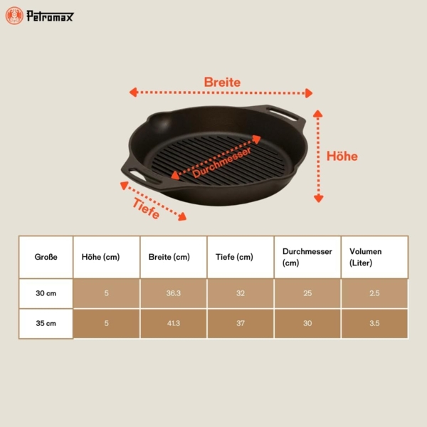 PETROMAX PETROMAX Grillpfanne mit kurzen Griffen GP35HT Bild 6
