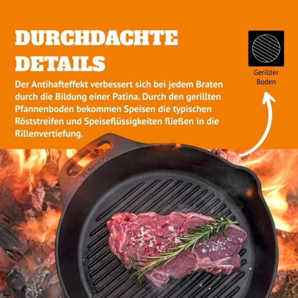 PETROMAX PETROMAX Grillpfanne mit kurzen Griffen GP35HT Bild 5