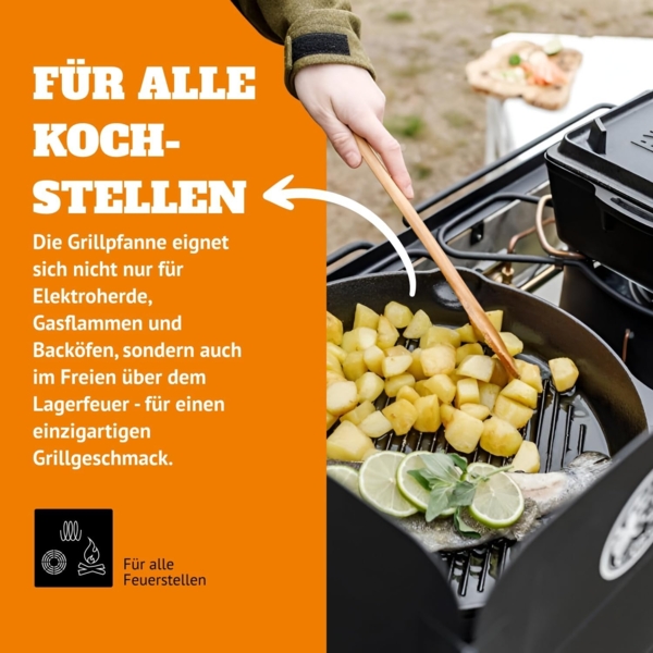 PETROMAX PETROMAX Grillpfanne mit kurzen Griffen GP35HT Bild 4