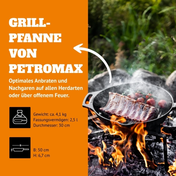 PETROMAX PETROMAX Grillpfanne mit kurzen Griffen GP35HT Bild 2