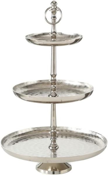 BOLTZE Deko-Etagere Detroit Aluminium 3 Ebenen 48cm Ø31cm