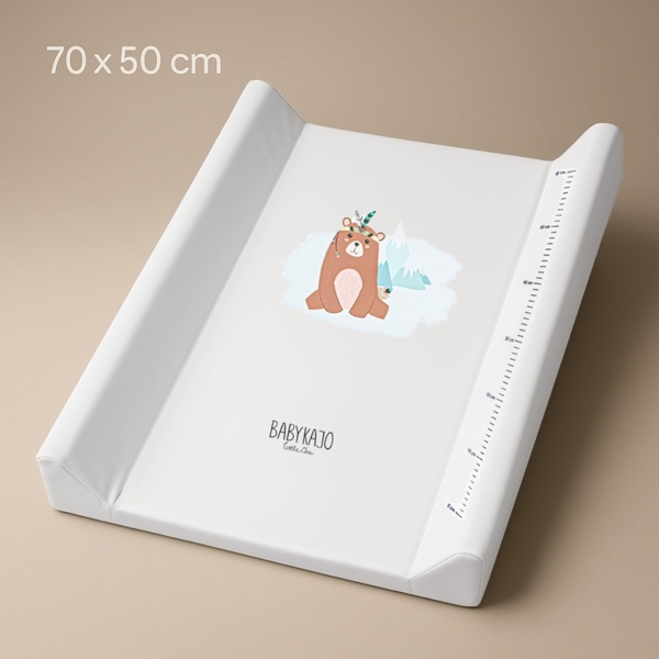 Wickelauflage 50x70 cm - abwaschbare Wickelunterlage mit Lineal - stabile Wickeltischauflage fürs Babybett - stark gepolstert, rutschfest, PVC - Wickelmatte in verschiedenen Designs Bild 8