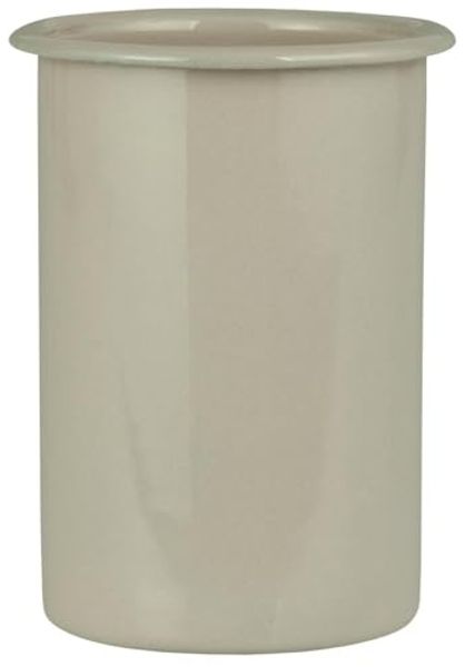 Ib Laursen - Becher Zahnputzbecher Emaille Sandfarben 0409-35 Vintage Retro