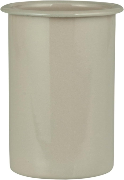 Ib Laursen - Becher Zahnputzbecher Emaille Sandfarben 0409-35 Vintage Retro