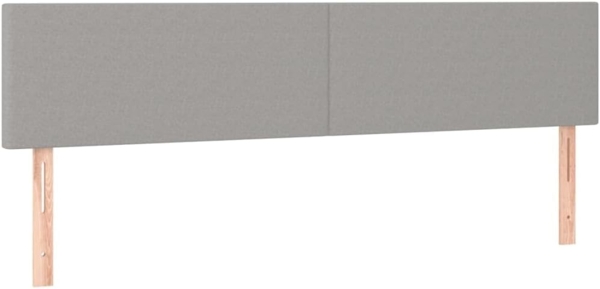 vidaXL Boxspringbett mit Matratze & LED Hellgrau 160x200 cm Stoff 3133005 Bild 7