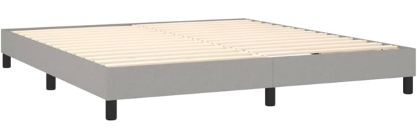 vidaXL Boxspringbett mit Matratze & LED Hellgrau 160x200 cm Stoff 3133005 Bild 5