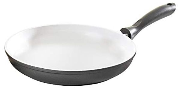 Bratpfanne OSLO 20 cm Aluguss mit weißer Ceramic-Beschichtung / Pfanne induktionsfähig / Karl Krüger / Stielpfanne