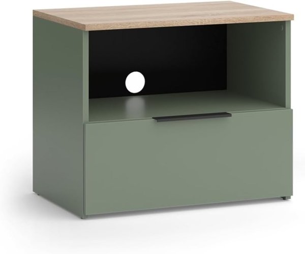 Lowboard Wido Grün 60 x 50 cm mit Schublade Vicco