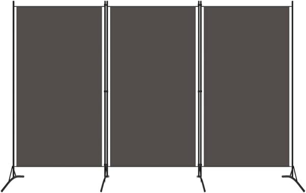 vidaXL 3-tlg. Raumteiler Anthrazit 260x180 cm 320733