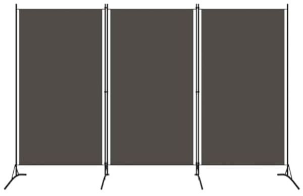 vidaXL 3-tlg. Raumteiler Anthrazit 260x180 cm 320733