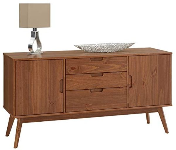 IDIMEX Sideboard TIVOLI, moderne Kommode mit 2 Türen und 3 Schubladen, kastanienfarben