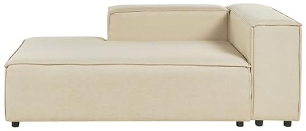 Chaiselongue Leinen beige rechtsseitig APRICA