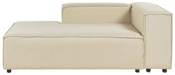 Chaiselongue Leinen beige rechtsseitig APRICA