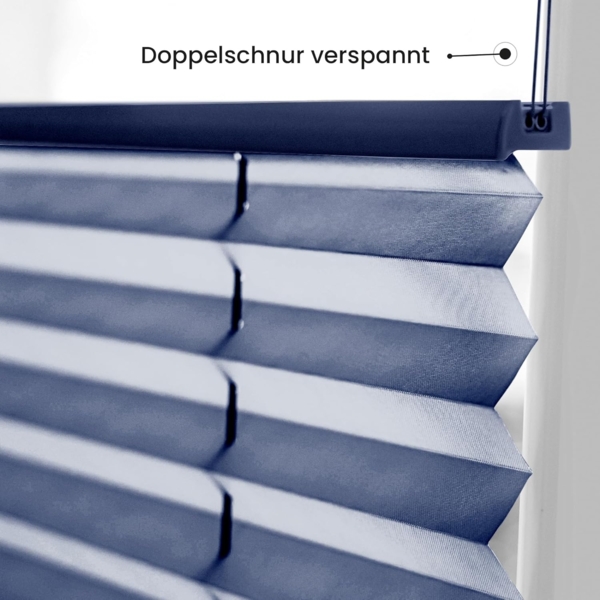 Sonello Plissee Klemmfix ohne Bohren 100x200 cm Blau Faltrollo Plisseerollo Jalousie für Tür & Fenster Blickdicht Sichtschutz Sonnenschutz Fertifplissee Rollo Bild 3