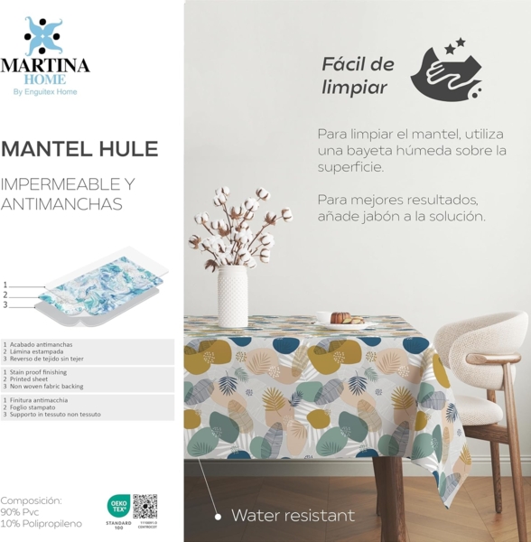 Martina Home Wachstuch-Tischdecke, Tormes, Grün, 180x140 cm Bild 3