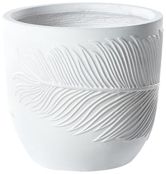 Blumentopf cremeweiß rund 28 x 28 x 16 cm FTERO