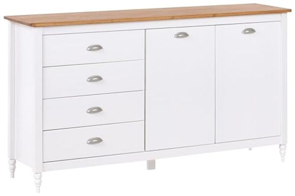 Sideboard mit 2 Türen SHILLINGTON Kiefernholz Weiß