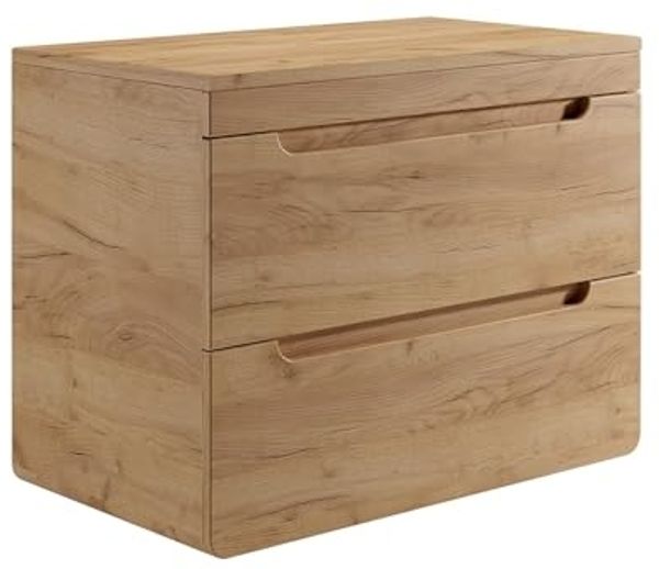 Vente-unique - ARUBA Waschbeckenmöbel Holz, Platte Beige - B 46 cm x H 59 cm x L 80 cm