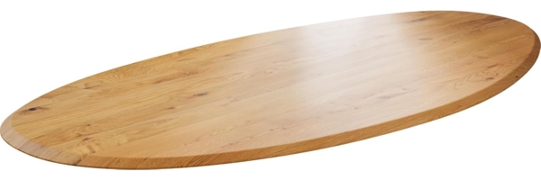 Esstischplatte Edge Oval 280x130x2,5 cm Eiche Natur Flow Edge