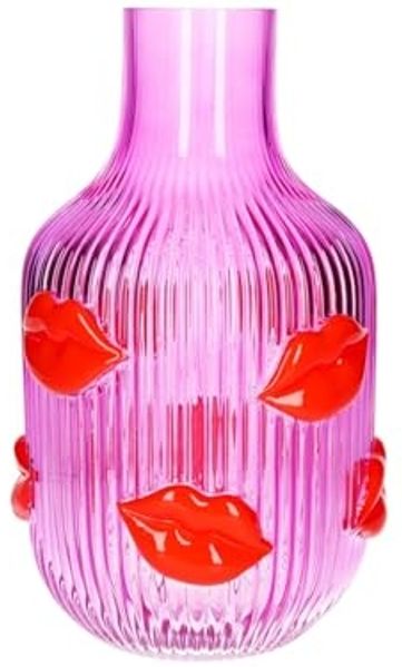 Giftcompany - Vase Blumenvase "L´amour" H 30cm Glas Lippen Rosa 1210204013