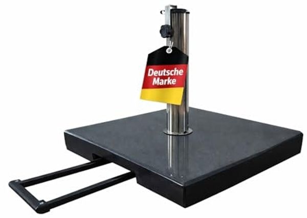 Gardissimo MOVE 70kg Schirmständer Granitständer mit Trolley-Funktion & Rollen schwarz