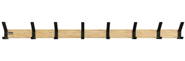 HOME DELUXE Garderobenleiste inkl. Haken, Magnete und Bilderregal STRIPE - 8 x Haken