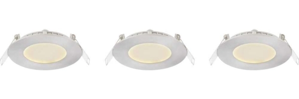 LED Einbaustrahler Unterputz Leuchten Strahler flach Rund 3er Set 12370N-3