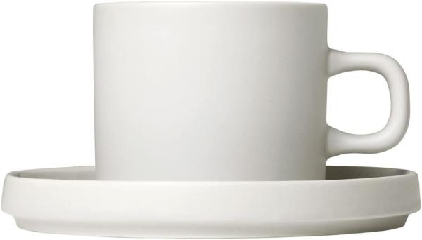 Blomus Pilar Set 2 Kaffeetassen, Tasse, Becher, Trinkgefäß, Keramik, Moonbeam, 200 ml, 63907