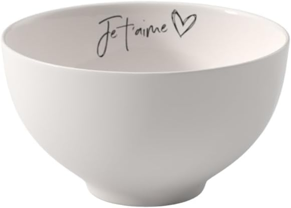 Villeroy & Boch Statement Bol Je t'aime weiß, schwarz