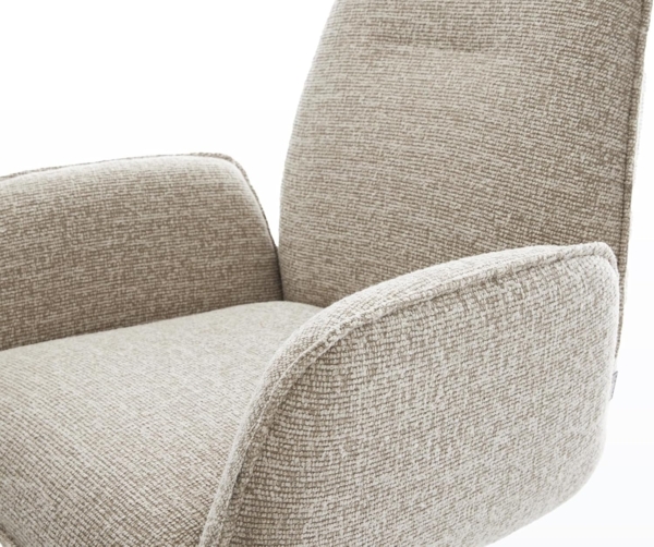 Freischwinger Zoa-Flex Webstoff Soft Beige Freischwinger flach Edelstahl Taschenfederkern Bild 5