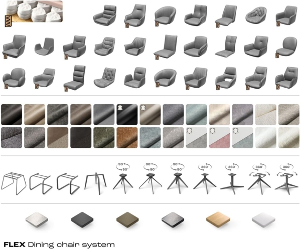 Freischwinger Zoa-Flex Webstoff Soft Beige Freischwinger flach Edelstahl Taschenfederkern Bild 8