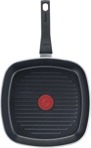 Tefal Easy Cook & Clean Grillpfanne 26x26 cm, Antihaftbeschichtung, Thermo-Signal Temperaturindikator, Schwarz, B5554032