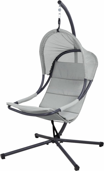 Siena Garden Hängesessel LAGOMA Grey Hängekorb mit Kissenauflage
