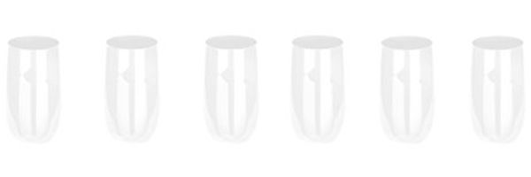 6 Weiße Trinkgläser 320ml Wassergläser Saftgläser Cocktailgläser Longdrinkgläser