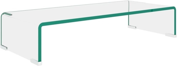 vidaXL TV-Tisch/Bildschirmerhöhung Glas Transparent 60x25x11 cm 244127