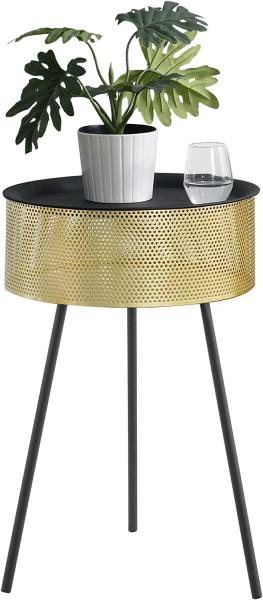 Beistelltisch Gällivare 65 x 40 cm Metall Gold [en. casa]