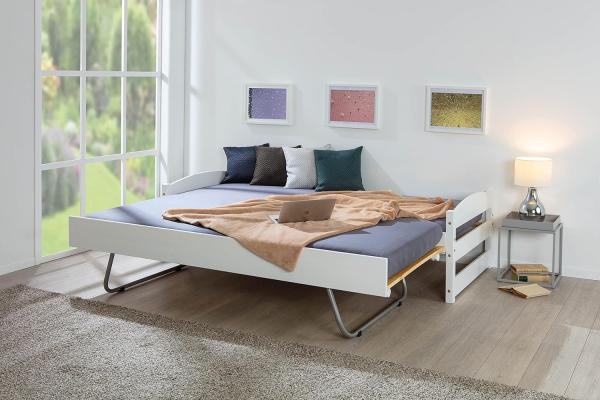 Bett 'Vicki', weiß, Kiefer Holz, 90x200 cm