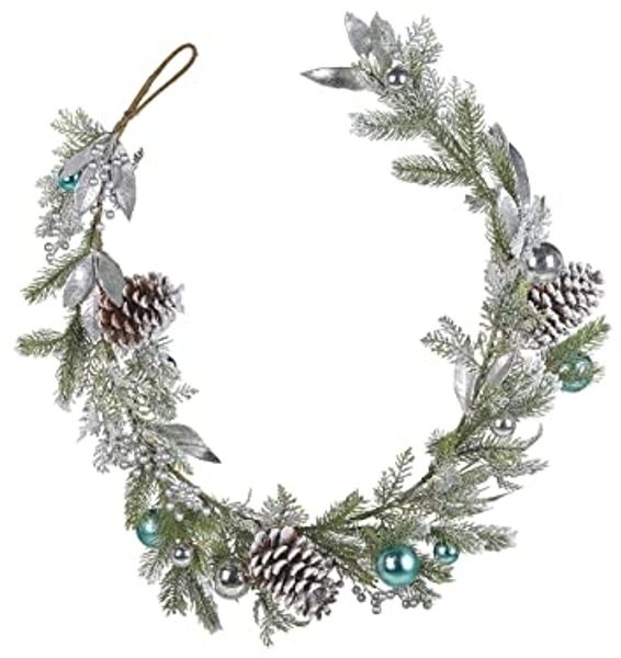 Weihnachtsgirlande LLEIDA 150 cm Silber