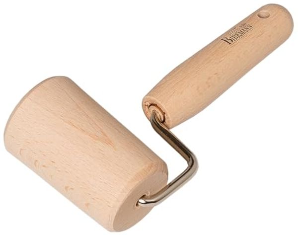 Birkmann Easy Baking Teigroller Konisch, Ausroller, Backzubehör, Küchenhelfer, Holz, 7 cm, 340534