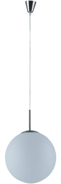 Lindby Pendelleuchte Marike, dimmbar, Leuchtmittel nicht inklusive, Modern, Glas, Metall, weiß, nickel satiniert, 1 flammig, E27, Glas